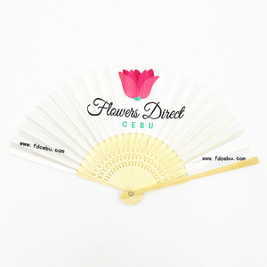 Custom Printed Bamboo Paper and Fabric Folding Hand Fan Wholesale Cheap Hand Fan Decoration Craft Fan
