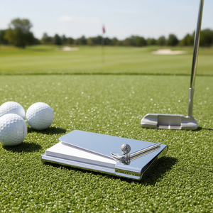 Porte-cartes de visite de golf élégant en cuir PU léger, motif uni, pour cartes de crédit - Product Image 3