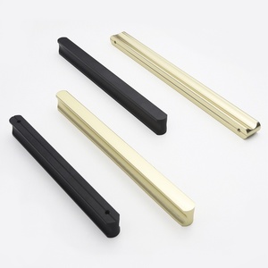 Laci pegangan pintu kabinet dapur logam campuran aluminium emas hitam sederhana Amerika menarik perabotan panjang pegangan perangkat keras - Product Image 2