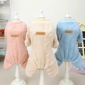 Clothes For Dog Warm Pet Jumpsuit Fleece Pajama for Small Dogs Cat Clothing Pet Coat Jacket Winter Puppy Clothes