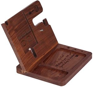 Organizador de madera para teléfono móvil, Soporte para reloj, estación de acoplamiento de carga de madera para hombres, <span class=keywords><strong>regalo</strong></span> <span class=keywords><strong>personalizado</strong></span> para el <span class=keywords><strong>Día</strong></span> <span class=keywords><strong>del</strong></span> <span class=keywords><strong>Padre</strong></span> - Product Image 3