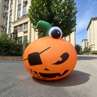 Lot de trois citrouilles gonflables d'Halloween, imperméables, en tissu Oxford, 8-10 pieds, personnalisables pour la publicité, la décoration de jardin, de fête et d'événements