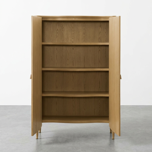 <span class=keywords><strong>Armario</strong></span> de Madera Contemporáneo Francés MYHOME con 2 Puertas y Estante, <span class=keywords><strong>Armario</strong></span> de Madera Maciza de Fresno, Mueble de Dormitorio - Product Image 3
