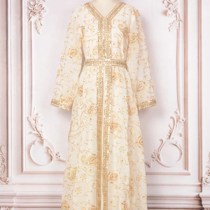 Moyen-Orient musulman arabe Abaya broderie femmes Dubai broderie perlée robe de soirée Abaya Dubai Nouveau Design - Product Image 1