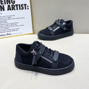2025 primavera y otoño nuevo producto zapatos bajos para hombres gamuza sintética con doble hebilla de Metal tendencia de moda cierre con cordones - Product Image 4