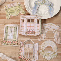 10 autocollants par paquet, série Rococo vintage, autocollants gaufrés à chaud, autocollants de style cour