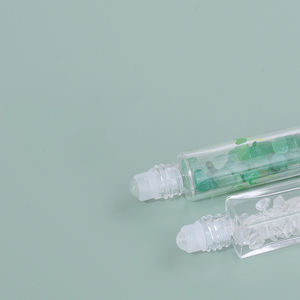 10毫升金盖香水精油玻璃滚装瓶钢辊球方形玻璃瓶铝盖水晶球 - Product Image 4