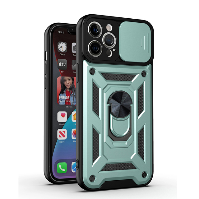 2 in 1 Anti-Fall Slide Camera Phone Case for iPhone 12 Pro Max Cases Lens Camera Protection