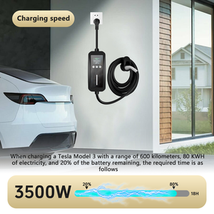 Gp/t เครื่องชาร์จ EV แบบพกพามาตรฐาน16A 3.5kW สำหรับ byd/wuling/nio <span class=keywords><strong>สาย</strong></span>ชาร์จ gbt evse อัจฉริยะพร้อมไฟหายใจ RGB - Product Image 3