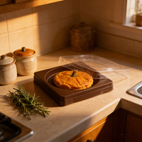 Boîte d'emballage carrée en plastique personnalisable pour gâteaux, gâteaux de lune, aliments, en PET de haute qualité