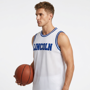 KUZHIDA Débardeur Homme 100% Fibre de Polyester Respirant Séchage Rapide Anti-Bactérien Grande Taille Col Rond Imprimé par Transfert Thermique en Maille Sans Manches - Product Image 5
