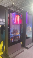 Kios LCD Dua Sisi 3000 Nits, Tahan Sinar Matahari, Tahan Air, Signage Digital Luar Ruangan, Suhu Warna Dapat Disesuaikan, CMS Berbasis Cloud, WiFi