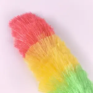 Household Microfiber 50g Feather Duster Flexible With Plastic Rubber Handle For Cleaning