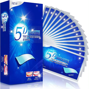 Tiras blanqueadoras de dientes 5D Sin <span class=keywords><strong>sensibilidad</strong></span> 28 piezas Tiras blanqueadoras de dientes Sabor a menta Accesorios para blanquear los dientes Ues para el hogar - Product Image 1