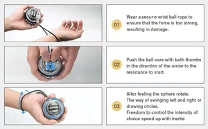 Cổ Tay Tập Thể Dục Grip Builder Cổ Tay Bóng Với Năm Màu Đèn Grip Đào Tạo Kim Loại Tự Nâng Cổ Tay Bóng - Product Image 6