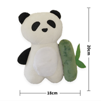 Jouet en peluche interactif et durable pour chien, anti-ennui, avec sons couinants, motif Panda + Bambou, pour usage intérieur