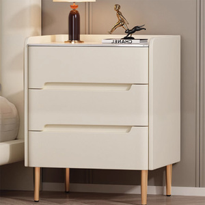 Mesita de Noche Bitinnov con Diseño de Cerradura Antirrobo, Estilo Nórdico Moderno para Dormitorio o Sala de Descanso - Product Image 3