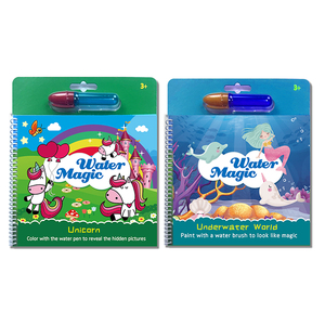 BSCI Factory No Mess Crazy Magic Water Reveal Coloring Book Toy con pluma de agua - Product Image 1