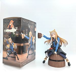 Figurine <span class=keywords><strong>Anime</strong></span> Spice and Wolf Holo, Nouveau Style, Fille Assise, Ornements Décoratifs pour Voiture, Jouet Tendance, Cadeau - Product Image 2