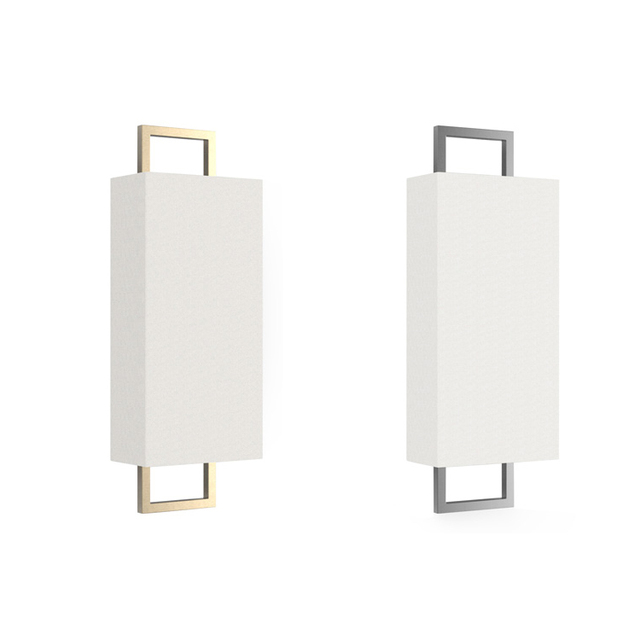 Manufacturer Factory Supplier Lighting Oiled Bronze Brushed Smoke Hardwired LED Hotel Corridor Hallway Fabric Wall Sconce Light