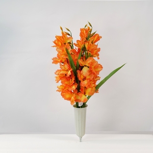 Fleurs artificielles réalistes en gros : Gladiolus et Orchidées Épée en soie à longue tige pour mariages, Pâques, <span class=keywords><strong>d</strong></span>écorations de maison et de fêtes - Product Image 4