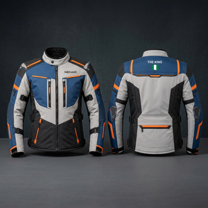 Veste de moto Adventure Premium 600D Cordura imprimée en sérigraphie, respirante, unisexe, pour adultes, protection intégrale des manches - Product Image 2