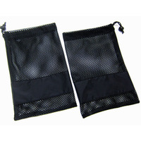 Mode personnalisée, équipement de protection pour le sport, pochette de sac portable en filet noir pour le stockage des emballages