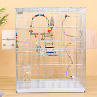 Cage à oiseaux en métal simple et durable, grande et spacieuse, en zinc électroplaqué, pour perroquets, pigeons, canaris, cages d'élevage