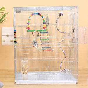 Büyük Geniş Metal Kuş Kafesi Papağanlar Güvercinler Muhabbet Kuşları Muhabbet Kuşları Brezilya Papağanları için, Muhabbet Kuşu Yetiştirme Kafesleri, Papağan Kafesi XXL - Product Image 2