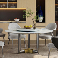 Meubles de salle à manger Xuanzhen, table ronde en marbre, table de salle à manger moderne, ensemble de table de salle à manger de luxe, table de salle à manger