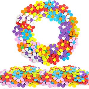 Flores de Fieltro de Colores <span class=keywords><strong>Arco</strong></span>íris, Materiales Hechos a Mano, Kangnai, Parches Decorativos DIY para Educación Temprana de Bebés de 5 a 7 Años - Product Image 1