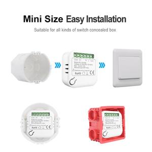 Module de commutateur intelligent WiFi 10A pour relais de disjoncteur miniature AC100-240V, ligne neutre et phase, en matériau PC, compatible Alexa et Google Home - Product Image 6
