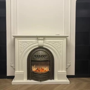 Chimenea Eléctrica Decorativa Mediterránea de Madera Sólida de 1.5m con Simulación de Llama para Sala de Estar, a Buen Precio - Product Image 2