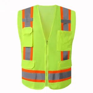 Safety Reflective Vest Construction Workout Hi Vis Security Reflective Safety Vest Clothing Construction Vest
