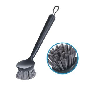 High-Class Grey Style Tpr Dustpan and Brush Set Dishwashing Bottle Cup Kitchen Pot Dish Floor <b>Scrub</b> Cleaning Brush - Product Image 4