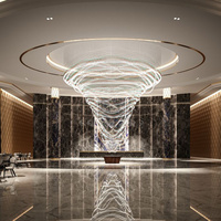 Décoration intérieure, lustre LED pour hall d'hôtel, design personnalisé, luminaire suspendu pour hall d'hôtel, villa, escalier