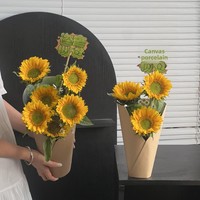 Boîte Cadeau Hexagonale en Carton Blanc Réutilisable pour la Fête des Enseignants, avec Plateau Imperméable Stratifié et Effet Kaléidoscope, pour Bouquet de Glaces