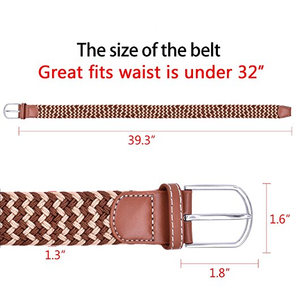 Cintos Masculinos Casuais de Moda Elásticos Trançados Duráveis com Fivela de Liga - Poliéster e Borracha Ecológicos - Mais de 20 Cores - Product Image 2