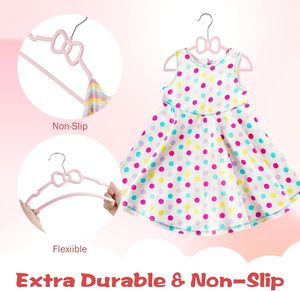 Perchas de Terciopelo Premium para Niños, Antideslizantes, con Lazo, para Ropa de Bebé, para Armario - Product Image 5