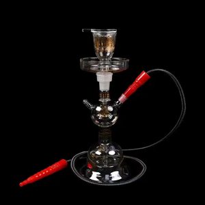 Moderna Cachimba Árabe Exquisita de Vidrio Borosilicato Soplado a <span class=keywords><strong>Mano</strong></span>, Juego de Cachimba Luminosa Narguile - Product Image 1