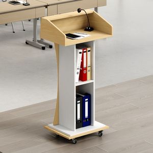 Podio <span class=keywords><strong>de</strong></span> <span class=keywords><strong>Madera</strong></span> Marrón <span class=keywords><strong>de</strong></span> Diseño Moderno y Simple, Ecológico y Duradero <span class=keywords><strong>para</strong></span> Aulas Escolares, Hoteles, Gimnasios y Otros Espacios Comerciales - Product Image 5