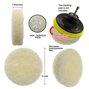 4Inch 100mm <strong>White</strong> Round Nylon Cleaning Cloth Scrubbing <strong>Pads</strong> Polishing Self-adhesive <strong>Scouring</strong> <strong>Pad</strong> for Housework Cleaning