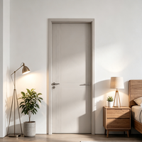 QI TAI GS01 Puertas Interiores Minimalistas de Madera Maciza, Juego Completo, Insonorizadas, Resistentes al Fuego, Garantía de 3 Años para Hoteles y Dormitorios