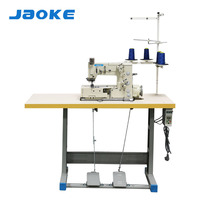 Machine à coudre industrielle décorative JAOKE JK-1302-4W à bordure dentelle, point zigzag, moteur, matériau plastique, fonctionnement électronique