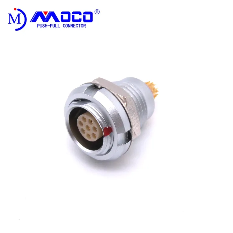 China Supplier Hot Sell B Series 8 pin Female ECG.1B.308 Socket Circular Metal Quick Release Electrical Push Pull Connector