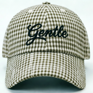 Gorra de Béisbol a Cuadros con Bordado Personalizado, Ala Ancha, Tela Suave, Hebilla Metálica Ajustable, Unisex, Casual y Versátil - Product Image 4