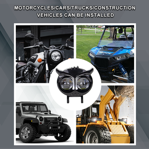 Phares <span class=keywords><strong>de</strong></span> moto LED à <span class=keywords><strong>bas</strong></span> <span class=keywords><strong>prix</strong></span>, design hibou, double couleur, 12-80V, mini spot LED, phares <span class=keywords><strong>de</strong></span> conduite pour moto - Product Image 4
