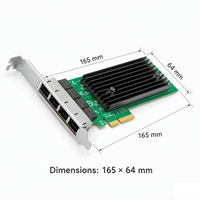 Carte réseau PCIe à quatre ports 2,5 Gbit/s, adaptateur Ethernet multi-Gigabit pour serveur de bureau, adaptateur LAN