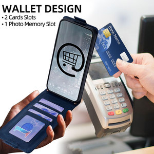 Étuis de luxe en cuir pour téléphones portables, étui à rabat vertical pour Samsung Galaxy S26 Ultra S25 S24 Plus S23 S22 <span class=keywords><strong>FE</strong></span> avec fente pour cartes et portefeuille - Product Image 3