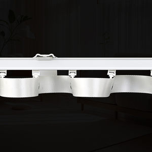 Système de rail de rideau moderne blanc KYOK - Glisse silencieuse, rail robuste pour la décoration du bureau, de la cuisine et du salon - Product Image 4